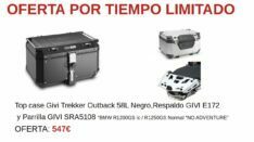 OFERTA KIT Top case Givi Trekker Outback 58L Negro “BMW R1200GS lc /R1250GS Normal «NO ADVENTURE”